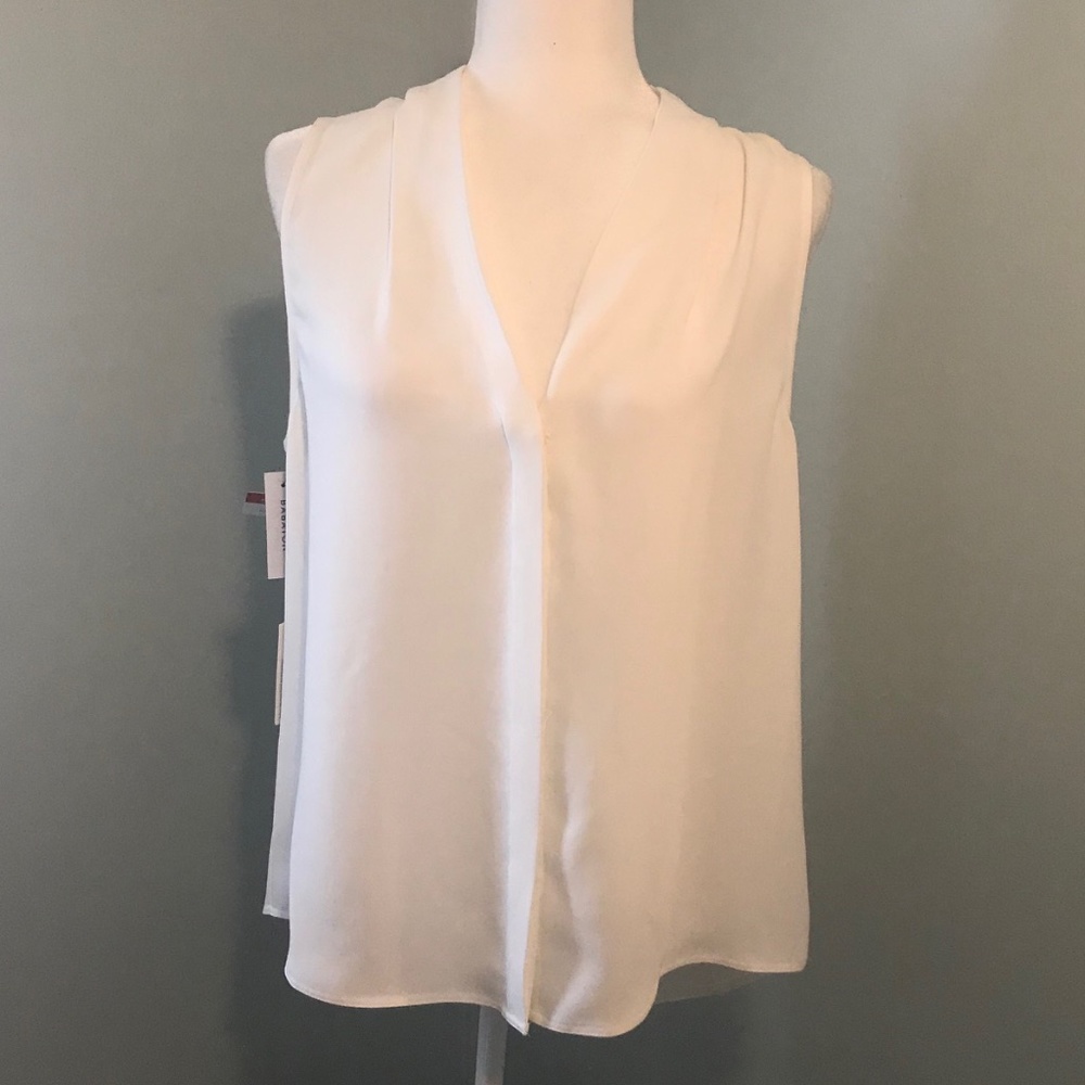 Flowey white sleeves v neck top; Aritzia; NWT